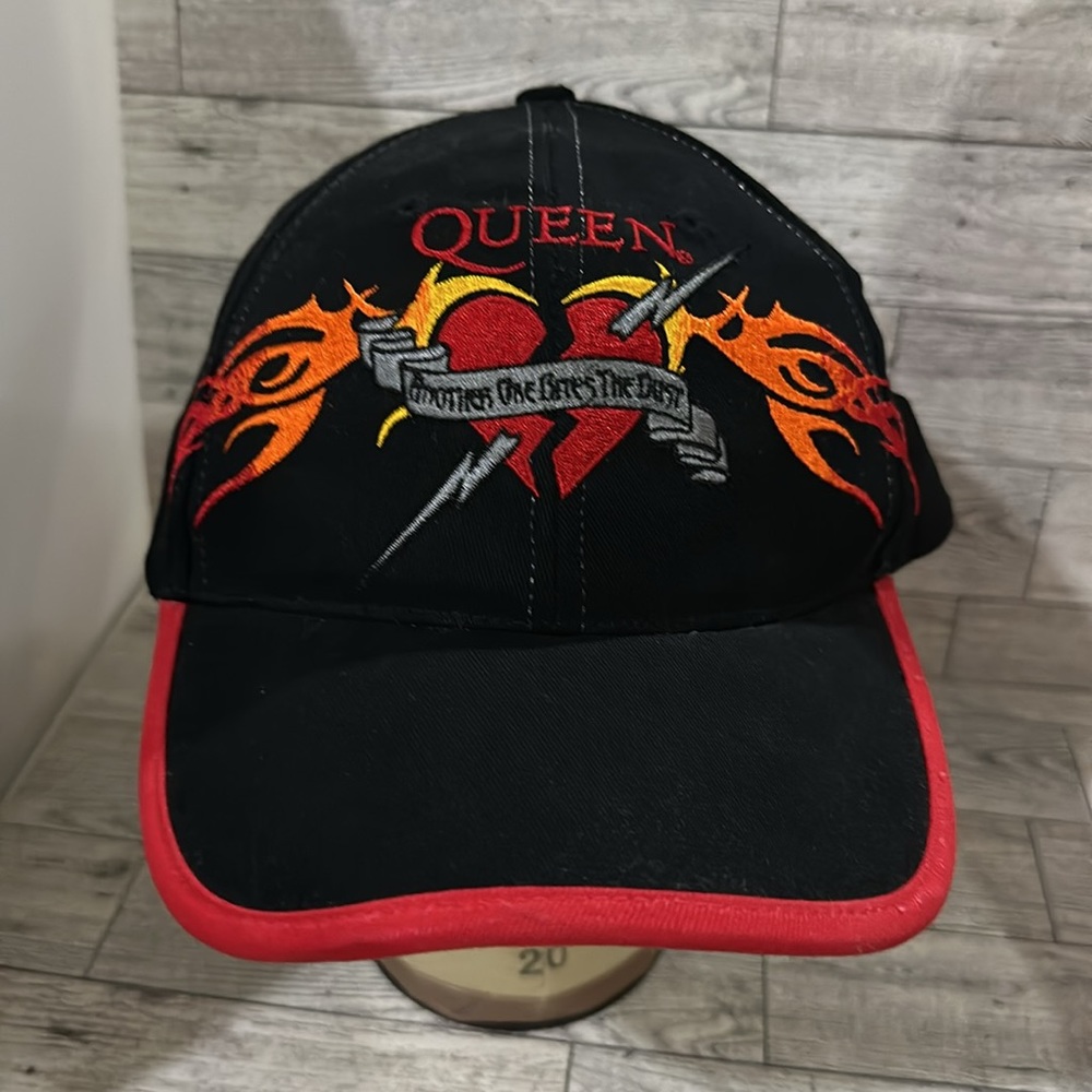 Queen black embroidered rock n roll baseball cap hat